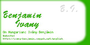 benjamin ivany business card